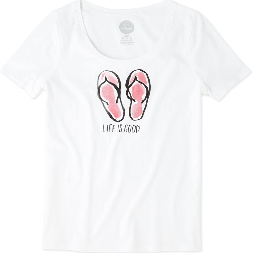 Life is good flip flop shirt